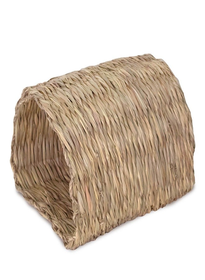 PEMAR Seagrass House Tunnel Hutch - Woven Grass Hideaway & Chewable Tunnel for Small Pets (Rabbit, Guinea Pig, Chinchilla) - Natural Non-Toxic Pet Habitat & Hideout - Image 1